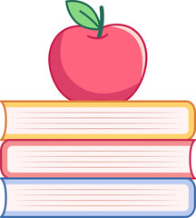 World Book Day Flat Sticker Design