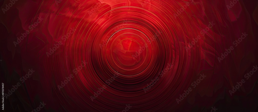 Poster Circular gradations in blood red hues merging towards the center, ideal for wallpapers and poster backgrounds with a gradient from dark to light shades, featuring an empty text copy space image.