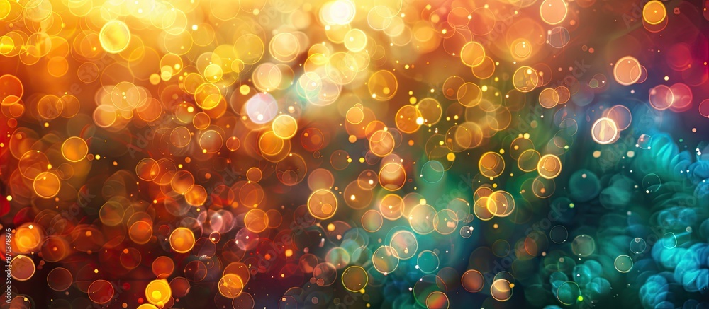 Poster Colorful background with bokeh effect, ideal for copy space image.