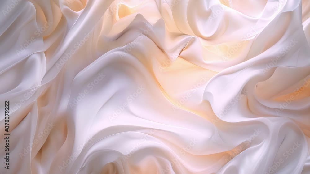 Poster soft ethereal waves of silk sway in harmony creating a peaceful and serene atmosphere.