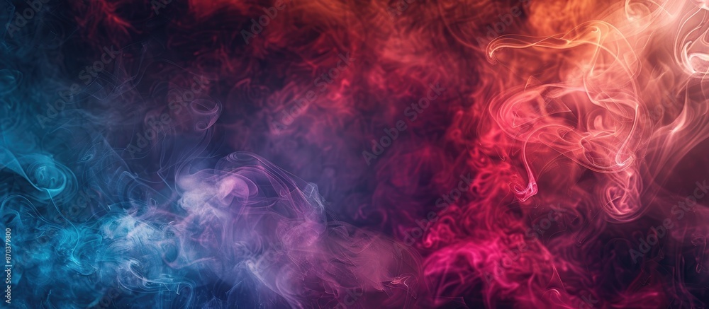 Poster artistic smoke effect on a dark background with copy space image.