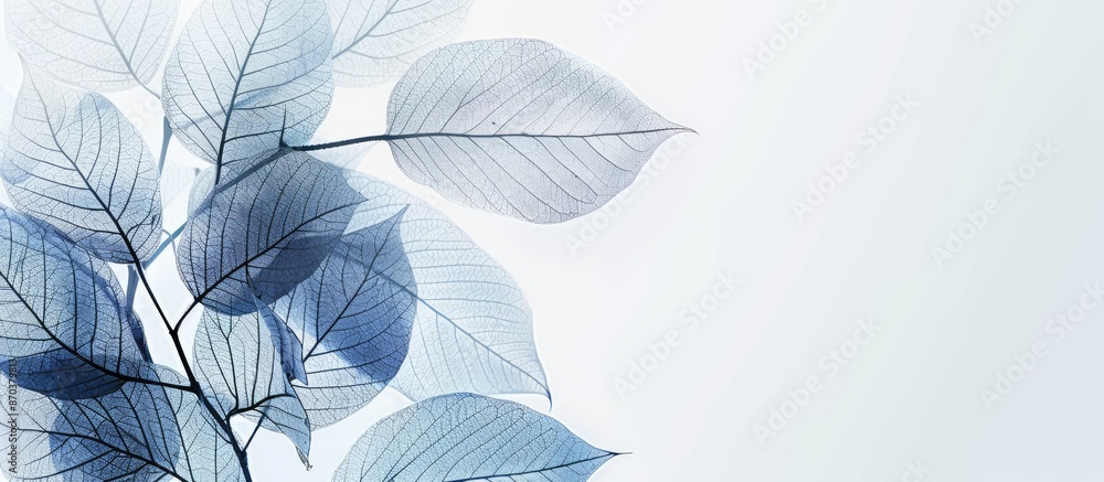Poster background of abstract skeleton leaves with copy space image.
