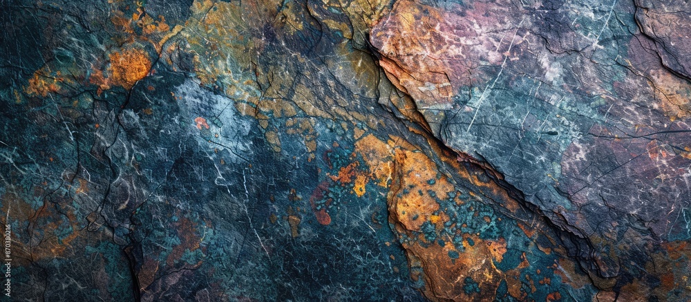 Leinwandbilder Colorful granite stone in abstract pattern with shallow depth of field, ideal for background with copy space image.