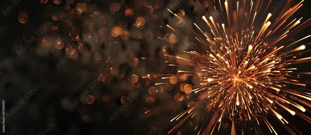 Poster copy space image showcasing a stunning fireworks display for festive occasions.