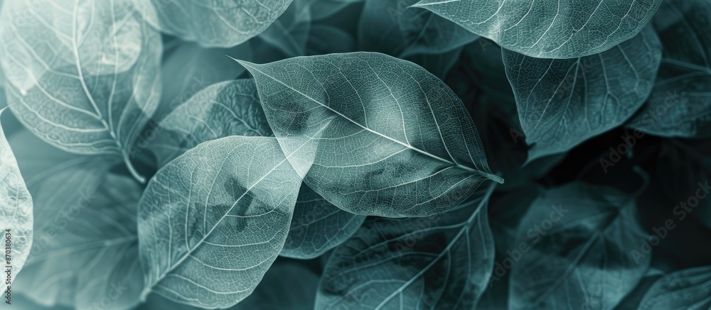 Aufkleber Background of abstract skeleton leaves with copy space image.
