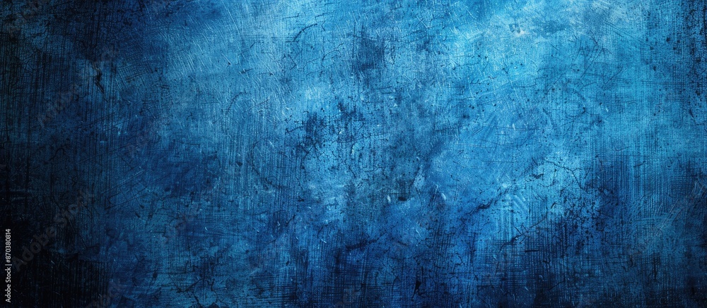 Poster Background with a grungy blue canvas texture and ample copy space image.