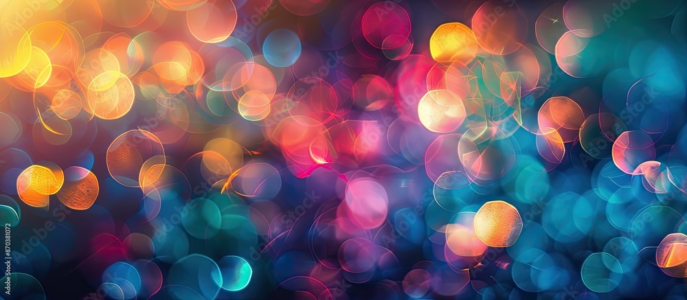 Poster Colorful background with bokeh effect, ideal for copy space image.