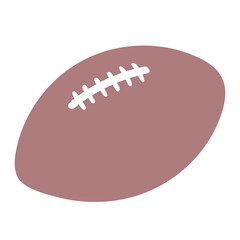 A brown American football 