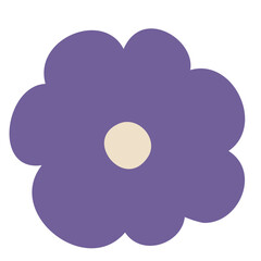 A large purple flower with a light center