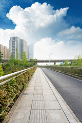 city highway interchange in shanghai on traffic rush hour