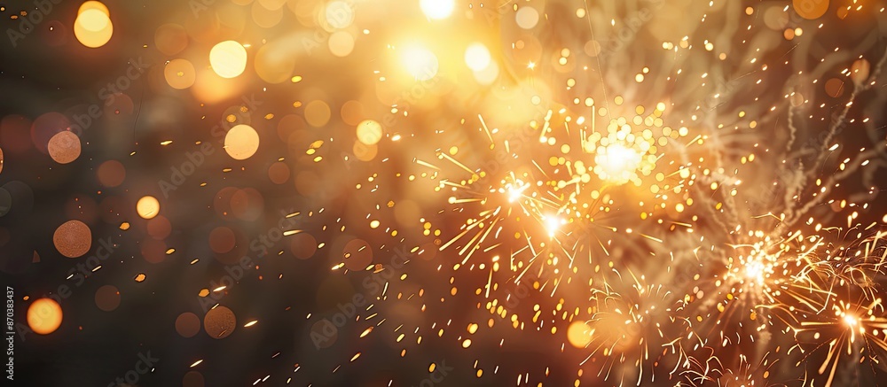Poster Copy space image showcasing a stunning fireworks display for festive occasions.