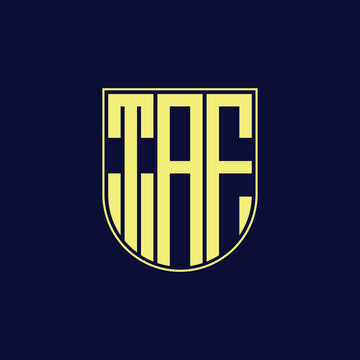 taf letter logo design