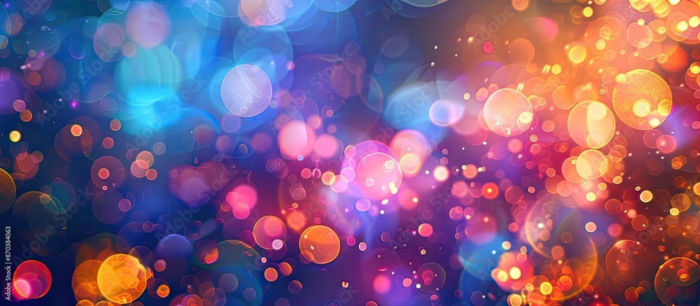 Poster Colorful background with bokeh effect, ideal for copy space image.