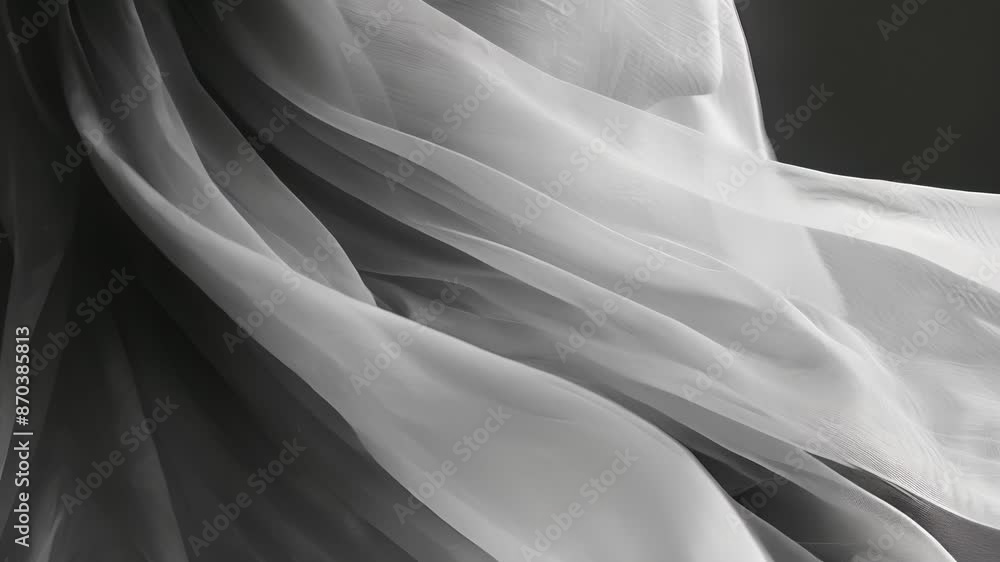 Poster the wind playing with the folds of a billowing hijab creating a sense of freedom and movement.