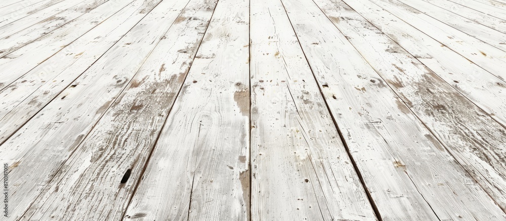 Fototapete vintage style wooden flooring with a white hue as an abstract background with a rustic texture, idea