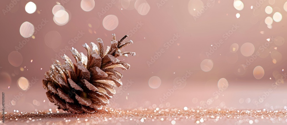 Poster festive cone ornament with copy space image.