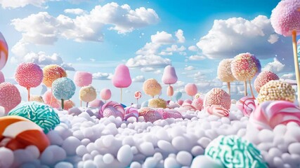Fantasy surreal candy and sweets landscape - Powered by Adobe