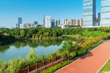 Daytime shot of the city skyline