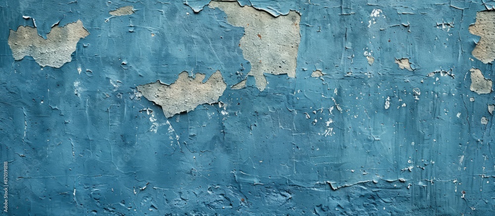 Poster a weathered blue wall background with a textured grunge surface provides ample copy space image.