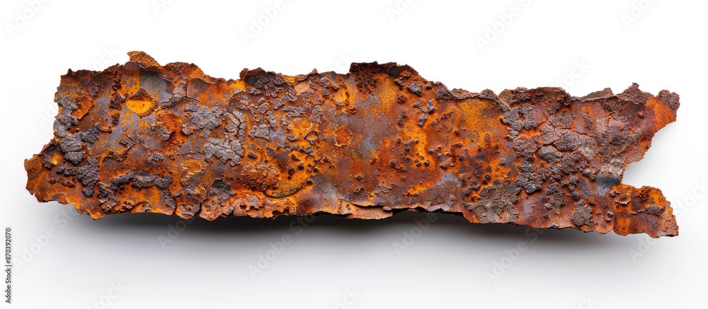 Aufkleber High quality photo of isolated brown rust on a white background with copy space image.