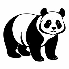 panda bear with bamboo, teddy cartoon, illustration,