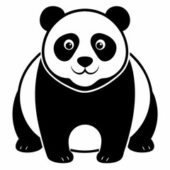 panda bear with bamboo, teddy cartoon, illustration,