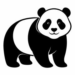 panda bear with bamboo, teddy cartoon, illustration,