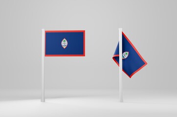 Guam Flag 3d Illustration Stock Image	