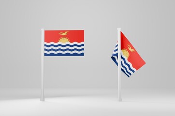 Kiribati Flag 3d Illustration Stock Image	