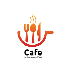 Cafe creative logo design template