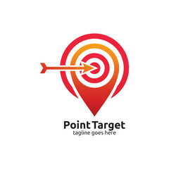 Point target logo design template