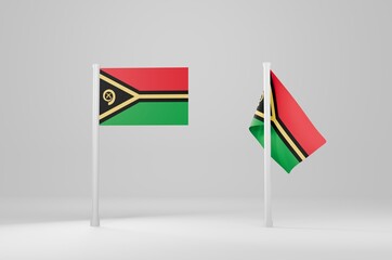 Vanuatu Flag 3d Illustration Stock Image	