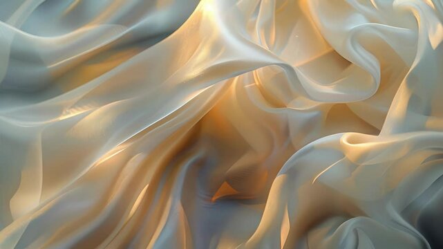 In a slow hypnotic rhythm the silk sways back and forth like a meditative practice.
