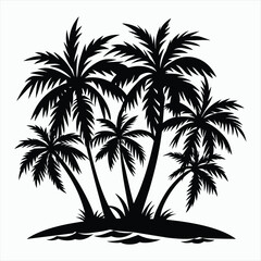 Fototapeta premium Coastal Dream Palm Tree Silhouette