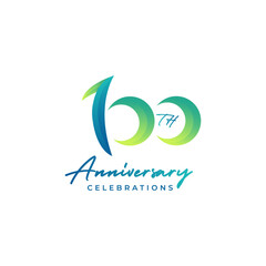 100th anniversary logo design template