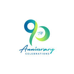 90th anniversary logo design template