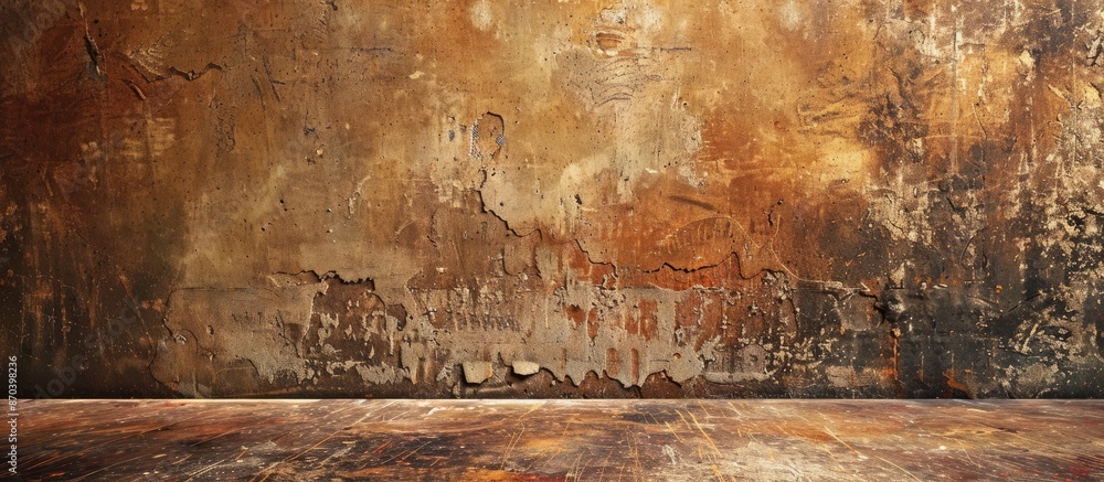 Poster an abstract background featuring a grungy brown concrete wall with ample copy space image.