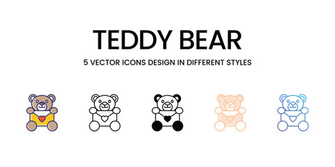 TEDDY BEAR icons set vector illustration. vector stock