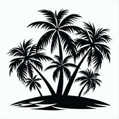 Fototapeta premium Coastal Bliss Palm Tree Silhouette