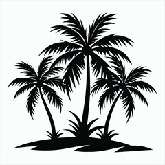 Fototapeta premium Warm Evenings Palm Tree Silhouette
