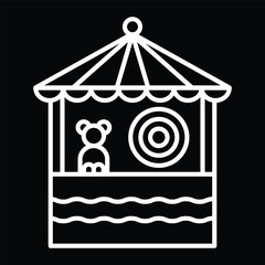 Obraz premium Line Drawing of a Teddy Bear in Front of a Target