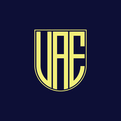 uae letter logo design