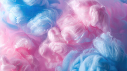 Fototapeta premium Pink and blue ink mixing together creating abstract background