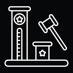 Line Drawing of a Judge�s Gavel