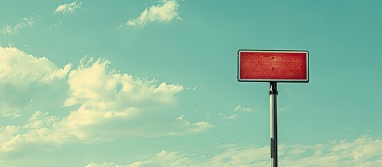 A road sign displaying Vienna text against a backdrop of the sky, with copy space image.