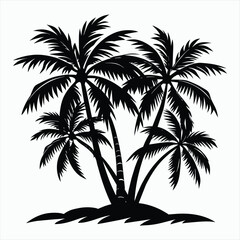 Fototapeta premium Island Dream Palm Tree Silhouette