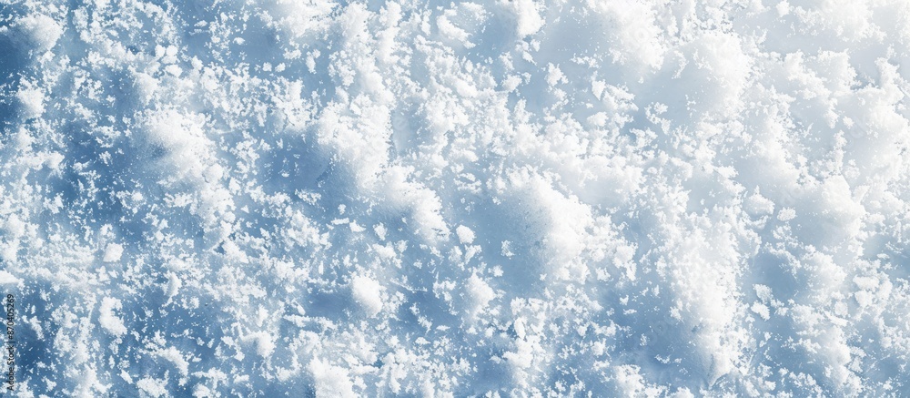 Poster a bird's-eye view of pristine snow provides a textured background with ample copy space image.