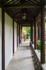 Corridor of classical architecture in China