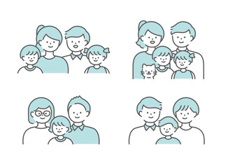 シンプル家族イラスト