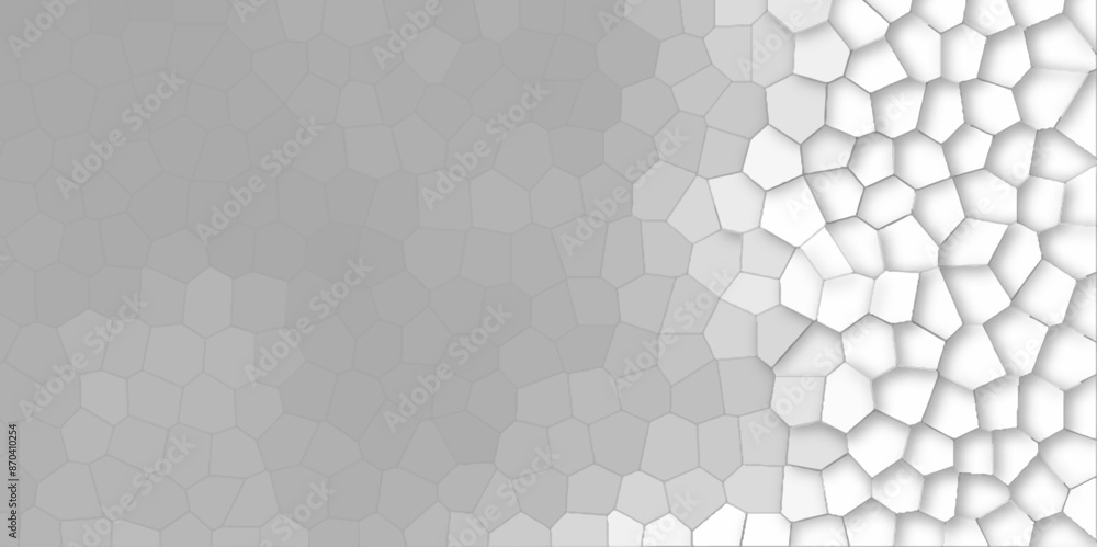 Wall mural gray stains broken glass background textrue. geometric pattern with 3d shapes vector Illustration. gray broken wall paper in decoration. low poly crystal mosaic background.	